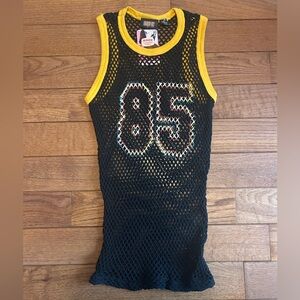 Y2K streetwear jersey fishnet tank